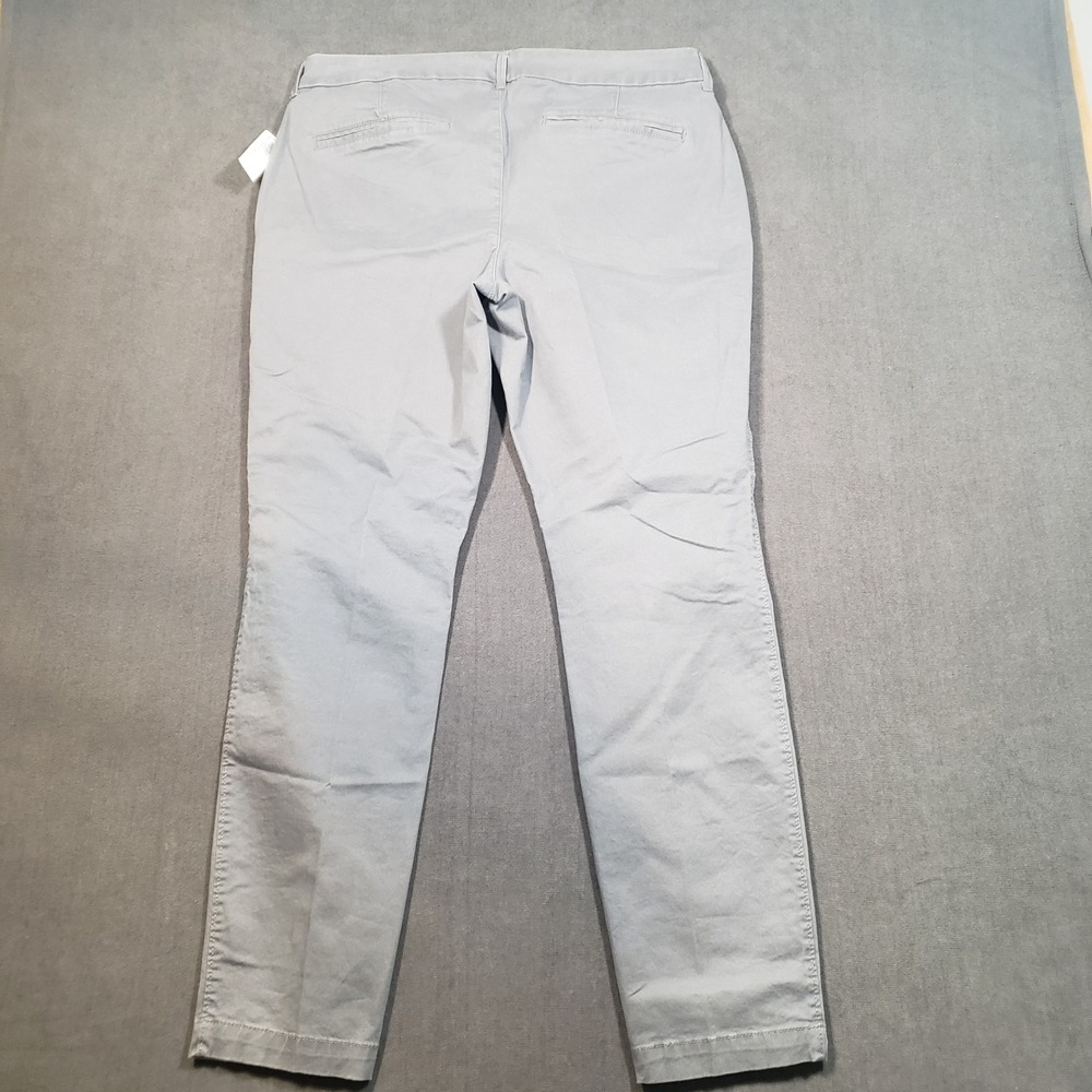 Old Navy‎ Skinny Khaki Pants Womens 12 Gray Cotton Blend Stretch Casual Trousers